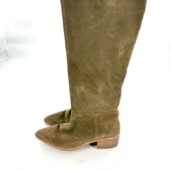 Vince Camuto Beaanna Boots 6 NWOT Tan Suede Tall Heel Western Cowgirl Knee High - Picture 5 of 8
